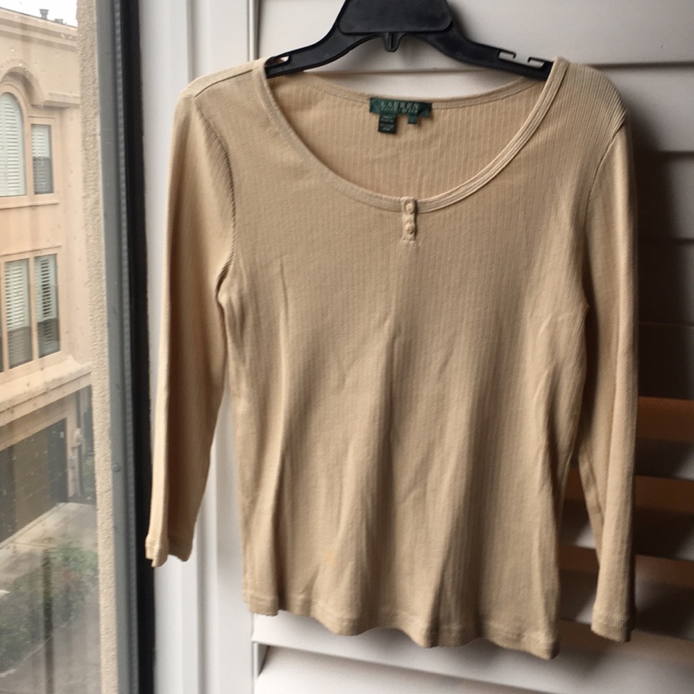 Cream Ralph Lauren top
